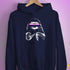 Pride Sloth Genderfluid Flag Sunglasses Hoodie - Navy